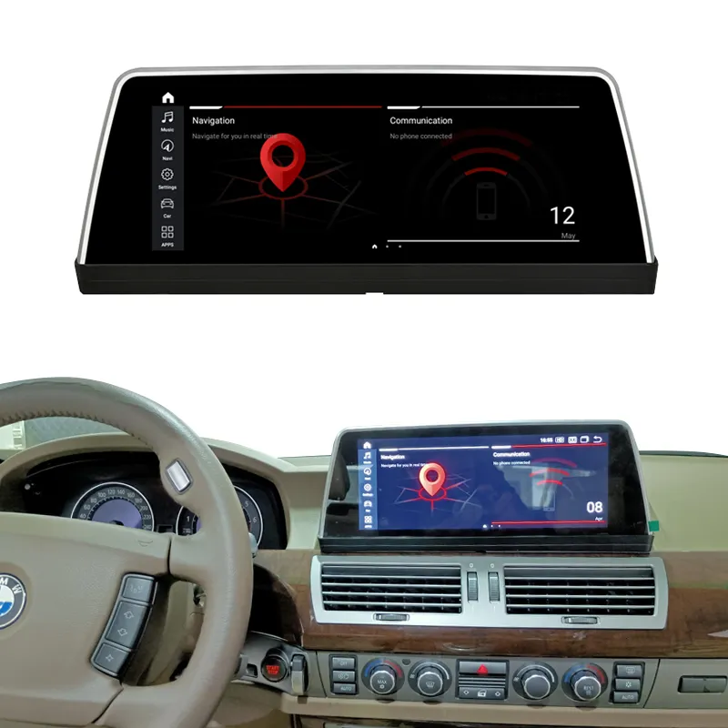 10,25 ''автомобильный dvd gps android 10 для bmw серии 7 E65 E66 735i 745i 2002-2009 Автомобильный видеоплеер