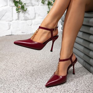 QLFashion, sandalias de tacón alto para mujer, zapatos de tacón de aguja rojos para fiesta, zapatos sencillos con punta en punta, nuevos zapatos para mujer QF1 - Product Image 2