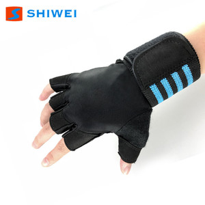 Shiwei Fitness Half-Finger <b>Gloves</b> Breathable Non-Slip Extended Wrist Support For Gym Outdoor Use - Product Image 5