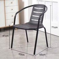 Mobilier d'extérieur moderne Table et chaises en rotin imperméable Ensemble chaise à dossier unique avec table et chaise durables