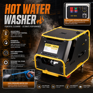 Hidrolavadora Industrial de Agua Caliente, Limpiadora a Vapor Móvil, Máquina Eléctrica para Lavar Autos - Product Image 5