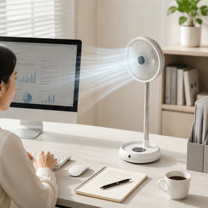 Portable <b>Standing</b> <b>Fan</b> Rechargeable Foldable Floor <b>Fan</b> Desktop <b>Fan</b> with Remote Control 7 Speed Oscillating <b>Fan</b> for Home Office - Product Image 2