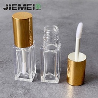 JIE MEI stock exceptionnel carré rond 8ml 10ml vide brillant à lèvres baguette tube conteneur gros pinceau lèvre huile correcteur bouteille
