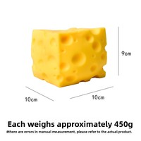 Bestseller transfrontalier : Jouet anti-stress en caoutchouc extra-large en forme de cerveau, à texture moelleuse type fromage, à récupération lente