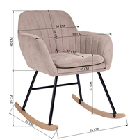 Fauteuil à bascule pour salon, chaise à bascule en bois, chaise à bascule de massage en bois