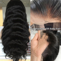 Perruque en cheveux humains vierges naturels sans colle, avec dentelle HD transparente 13*4, ondulée, 100% cheveux vietnamiens bruts, vente en gros