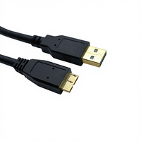 Kabel Periferal COMTON USB 3.0 A ke Micro B, Kabel Adaptor Kecepatan Tinggi untuk Komputer dan Ponsel, Kabel Data Hard Disk