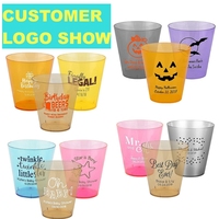 Verres à shot rigides jetables en plastique de 60 ml (2 oz) personnalisables en gros, sans PFAS/BPA, recyclables, résistants au congélateur, pour fêtes