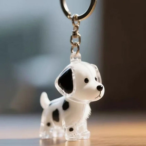 Llavero transparente 2025 para guardar pelo de mascota, recuerdo de pelo de perro, amuleto para bolso, hecho a mano, diseño de gato y perro - Product Image 1
