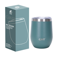 Thermos sous vide isolé coquille d'œuf en acier inoxydable double couche 12oz personnalisé Mini tasse à café d'extérieur au design classique avec couvercle