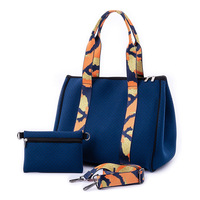 Sac fourre-tout en néoprène perforé personnalisé de haute qualité pour femmes avec petite pochette, idéal pour l'été et la plage – Vente en gros