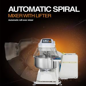 Heißer Verkauf 100kg Hochgeschwindigkeits-Spiralknetmaschine mit Automatisch Hebendem Kessel und Kupplung - Product Image 6
