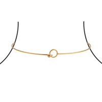 Collier ras du cou classique en acier inoxydable plaqué or 18 carats, style simple, non ternissant, vente en gros