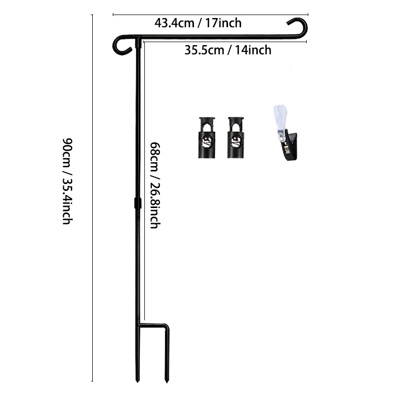 Ground and Courtyard Garden Flagpole Display