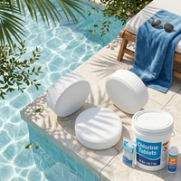 Tablettes de piscine certifiées qualité J09283, seaux de 50 lb, directement de l'usine