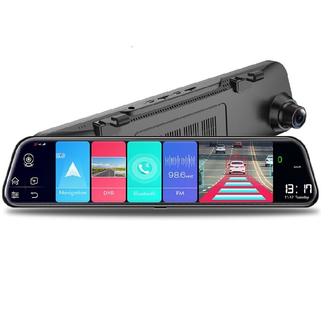 4G Intelligent Android ADAS 12" Stream Rear View Mirror Dash Cam Camera Car Camera Recorder Dvr Dashcam GPS Navigation 1080pWIFI