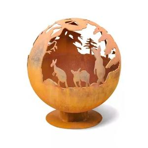 Foyer portatif <span class=keywords><strong>Vertical</strong></span> en acier de Corten pour l'extérieur, barbecue, foyer avec cheminée - Product Image 4