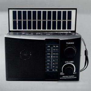 Portable <b>Solar</b> Powered AM FM SW 3 Band Radio with <b>Foldable</b> <b>Solar</b> <b>Panel</b> Built-in Speaker Volume and Tuning Knobs - Product Image 3