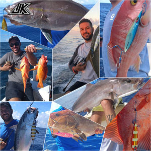 JK baja karbon tinggi kualitas Premium kait bantu ganda untuk memancing di air asin kekuatan Jigging lambat untuk umpan laut Target memancing Bass - Product Image 4