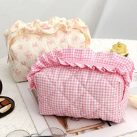 Petite trousse de maquillage transparente rose carrée, jolie trousse à maquillage en cuir, organiseur de voyage pour sac à main, accessoires de voiture, femmes et filles