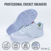 Chaussures de cricket personnalisées en gros, durables, antidérapantes, pour hommes, semelle extérieure en caoutchouc, maille respirante, amortissantes, à lacets