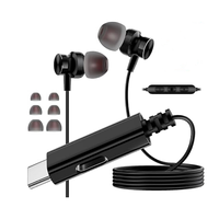 Pengisian daya fungsi ganda USB-C earphone musik kabel dengan mudah perangkat sakelar dengan Headphone USB-C jepret magnet