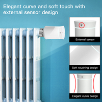 Contrôleur de température Tuya zigbee TRV Contrôle intelligent de la température de refroidissement avec Google Home Alexa
