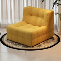 Canapé modulaire simple compressé sous vide, en velours côtelé gaufré et capitonné, fauteuil de sol paresseux sans cadre en éponge pour salon