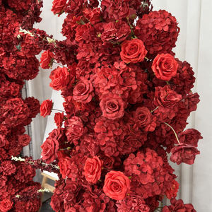 Arco de Flores Artificiales Rojas Realistas para Decoración de Eventos y Regreso a Clases - Product Image 3