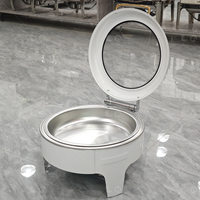 Plats de service de luxe personnalisés en acier inoxydable et blanc pour restaurants et traiteurs – Chauffe-plats et buffet pour chefs