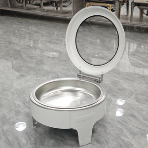 Plats <span class=keywords><strong>de</strong></span> service <span class=keywords><strong>de</strong></span> luxe personnalisés en acier inoxydable et blanc pour restaurants et traiteurs – Chauffe-plats et buffet pour chefs - Product Image 6