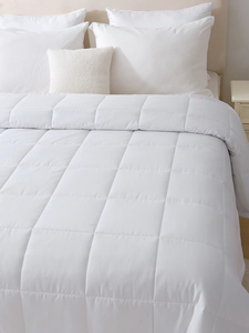 Bianco piumino alternativo piumino inserto trapuntato per tutte le stagioni <span class=keywords><strong>piumoni</strong></span> da letto matrimoniale coperta invernale spessa King Queen Size - Product Image 3