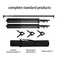 Kit de Support de Fond Portable Robuste KAZHI, Tissu Mousseline pour Photographie, 2*3M, Noir Blanc Vert, Commercial