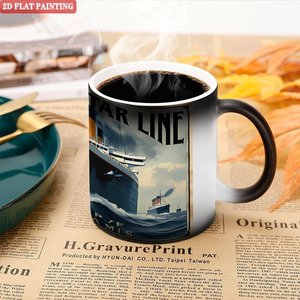 Frosted Black <b>Ceramic</b> Mug 11oz Heat Activated Daily Drinking <b>Cup</b> - Product Image 5