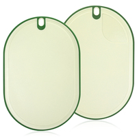 Juego de 3 Tablas de Cortar de Paja de Trigo Anti-Moho, Tablas de Picar de Plástico para Cocina