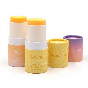Tubo <span class=keywords><strong>de</strong></span> Papel Personalizado para Desodorante en Barra, Envase Ecológico Vacío con Mecanismo Giratorio para Bálsamo Labial, Perfume Sólido, 6g 8g 18g 30g 50g 55g 65g - Product Image 1