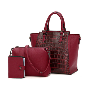 Conjunto de Bolsas Femininas de Moda em Couro PU Macio Crocodilo Atacado <span class=keywords><strong>3</strong></span> Peças Bolsas Femininas Conjunto de Bolsas Tote - Product Image 3