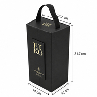 Boîte cadeau haut de gamme pour vin, boîte de présentation unique et luxueuse pour une seule bouteille de whisky, emballage magnétique pliable