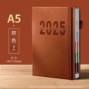 Nouveauté 2025 – Carnet A5 à couverture rigide, agenda, calendrier, planificateur portable, agenda en anglais, planification quotidienne, reliure cousue - Product Image 6