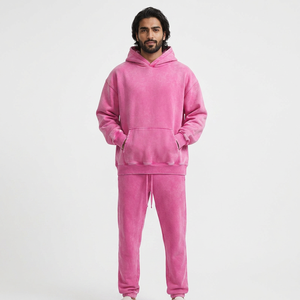 Haute qualité pierre acide lavage sweat à capuche zippé en détresse sunfaded soleil fané hommes personnalisé pull éponge français Double fermeture éclair sweats à capuche - Product Image 1