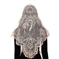 Voile de prière chrétien brodé pour femmes, style espagnol, pour la messe et la chapelle