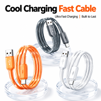 Kabel USB Transparan Berjalin dengan Konduktor Tembaga Murni untuk Pengisian Cepat Ponsel & Komputer