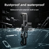 Support de fixation double caméra en aluminium avec bras d'extension pour GoPro Insta360 DJI Osmo Action 6, idéal pour la moto et la plongée