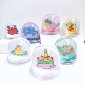 Globo de Nieve Interactivo con Purpurina de 9*9*8.5cm, Set de Globo de Nieve DIY para Dibujos Infantiles, Manualidades de Plástico Vacías para DIY - Product Image 6