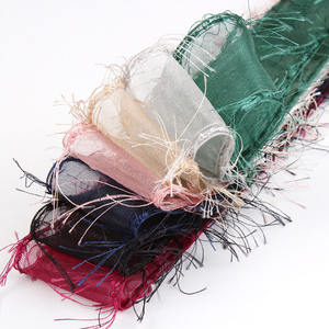 Transparent maille frange sangle bricolage à la main cheveux accessoires matériel arc cadeau Bouquet emballage rubans dentelle - Product Image 1