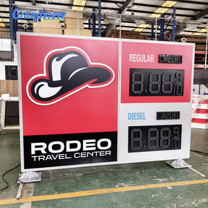 ป้ายโฆษณาดิจิทัล LED สำหรับปั๊มน้ำมัน ป้ายเสาโฆษณาภายนอกอาคาร ระดับการป้องกันน้ำและฝุ่น IP65 ผลิตจากอลู<span class=keywords><strong>มิ</strong></span><span class=keywords><strong>เนียม</strong></span>อัลลอยด์ เหมาะสำหรับสำนักงานและ<span class=keywords><strong>ร้าน</strong></span>ค้า - Product Image 6