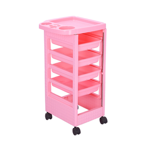 Carrito Rodante de Salón con 4 Cajones, Ruedas Giratorias de 360°, Diseño Moderno, Carrito de Belleza con Soporte para Herramientas para Uso Doméstico, Peluquería, Hotel - Product Image 2