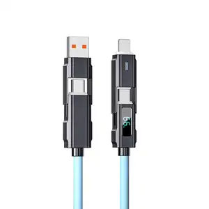 PD Fast Data Cable With LED Display Wire Cord Multifunction Fast Charging Cable For Macbook Pro Air Laptop,For IPhone 15 Pro Max