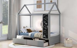 Lit en pin en bois massif bébé enfant étudiant simple Double princesse cadre <span class=keywords><strong>de</strong></span> lit en bois <span class=keywords><strong>photographie</strong></span> Photo <span class=keywords><strong>maison</strong></span> accessoires lit - Product Image 4
