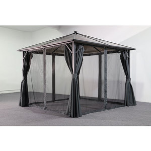 MIA豪华钢户外凉亭甲板天井盖露台庭院防水后院硬顶铁3x3凉亭蚊帐 - Product Image 1